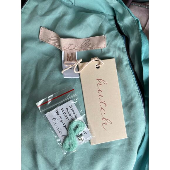 NEW NWT Hutch Satin Paige Wrap Maxi Tiered Ruffle Dress Multi Size Medium - Picture 4 of 6